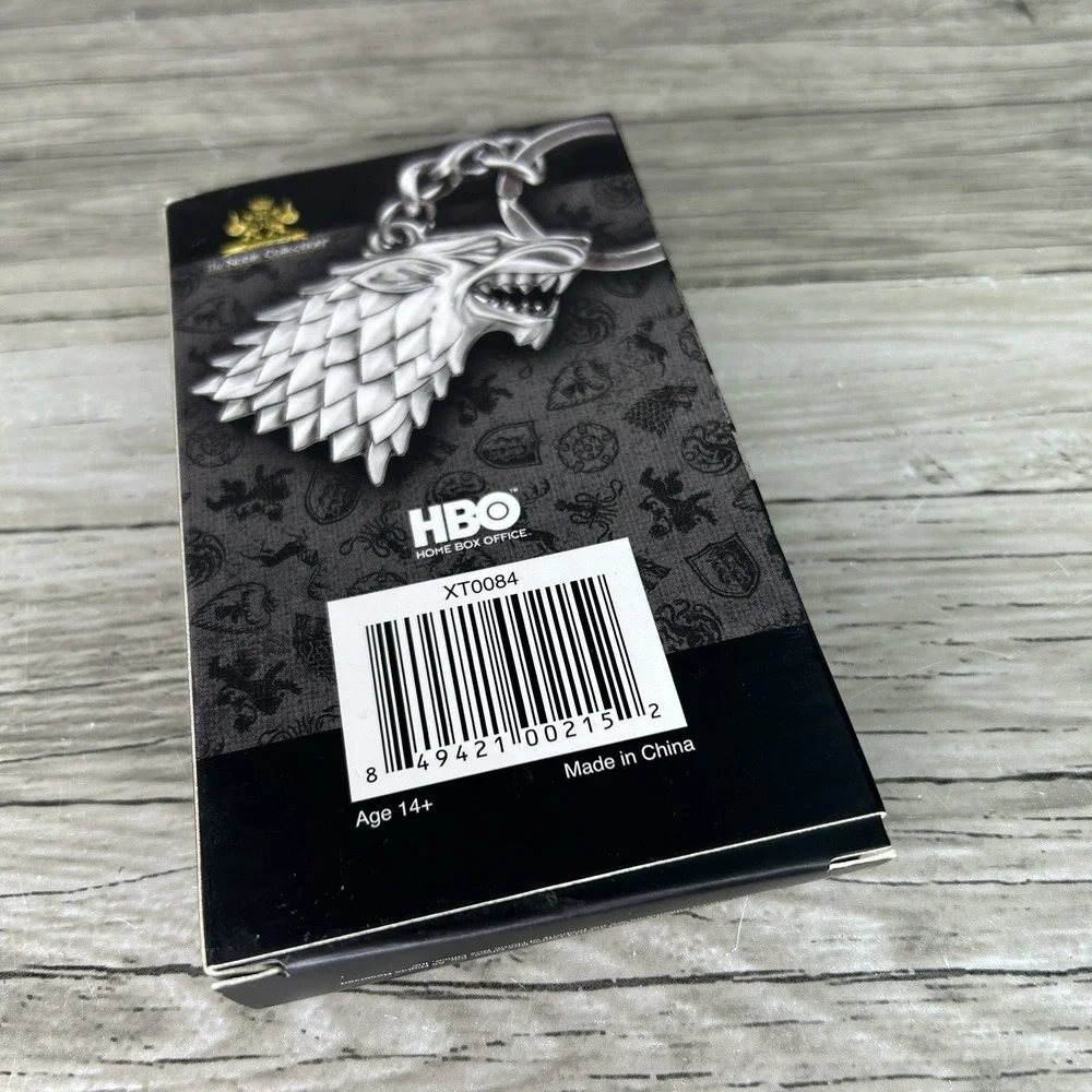 Game of Thrones Stark Direwolf Keychain Noble Collection Metal Keyring New